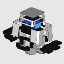CAD model of mini electric unicycle.