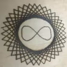 Graphics engraving on a card.