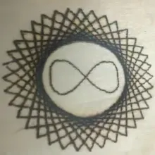 Graphics engraving on a card.